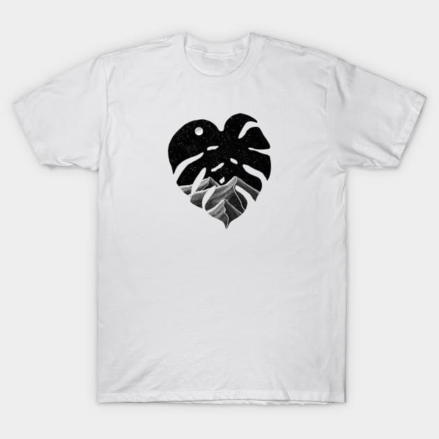 Monstera design T-Shirt by jy ink